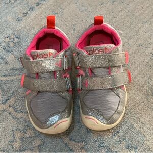 PLAE Glittery Gray and Pink Kids Sneakers
